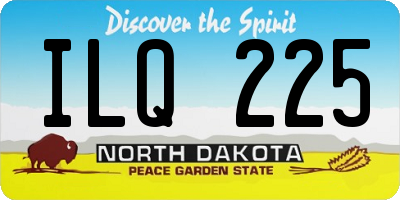 ND license plate ILQ225