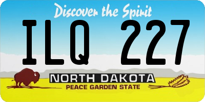 ND license plate ILQ227
