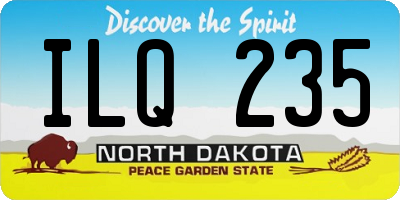 ND license plate ILQ235