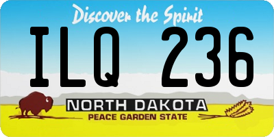 ND license plate ILQ236