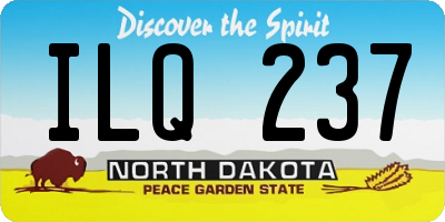 ND license plate ILQ237