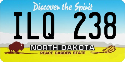 ND license plate ILQ238
