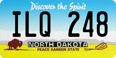 ND license plate ILQ248