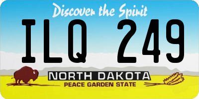 ND license plate ILQ249