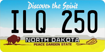 ND license plate ILQ250