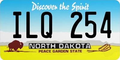 ND license plate ILQ254