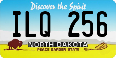 ND license plate ILQ256