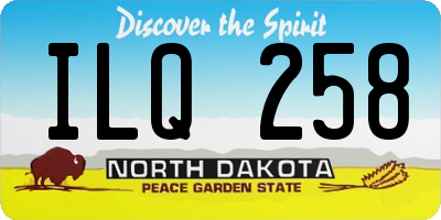 ND license plate ILQ258