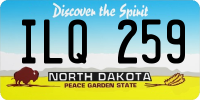 ND license plate ILQ259