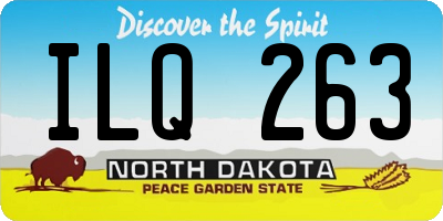 ND license plate ILQ263