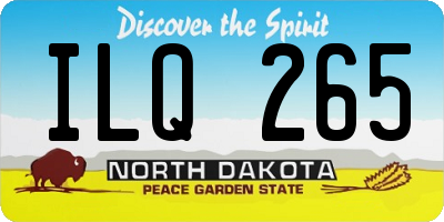 ND license plate ILQ265