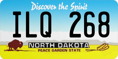 ND license plate ILQ268