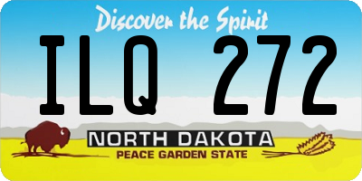 ND license plate ILQ272