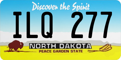 ND license plate ILQ277