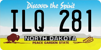 ND license plate ILQ281