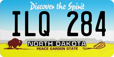 ND license plate ILQ284