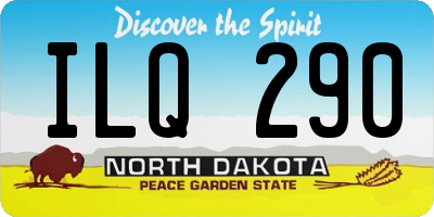 ND license plate ILQ290