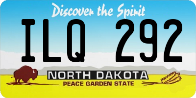 ND license plate ILQ292