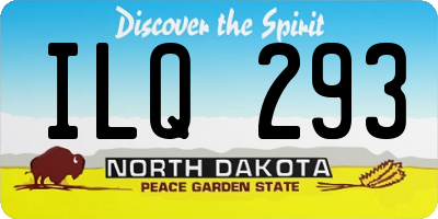 ND license plate ILQ293
