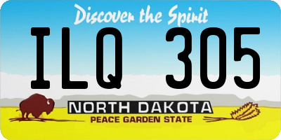 ND license plate ILQ305