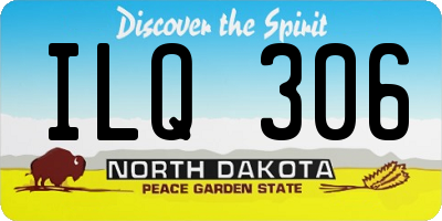 ND license plate ILQ306