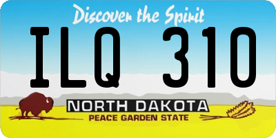 ND license plate ILQ310