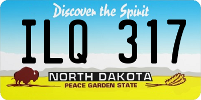 ND license plate ILQ317