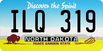 ND license plate ILQ319