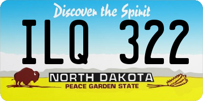 ND license plate ILQ322
