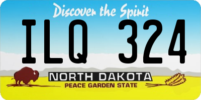 ND license plate ILQ324