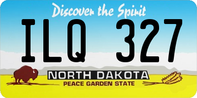 ND license plate ILQ327