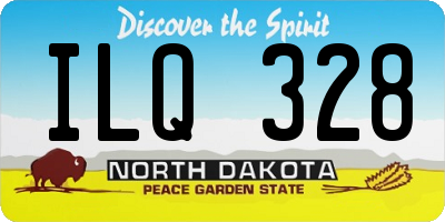 ND license plate ILQ328