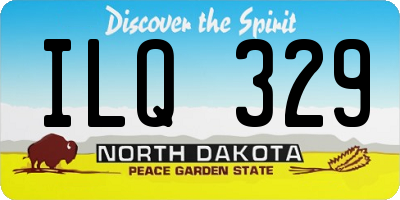 ND license plate ILQ329