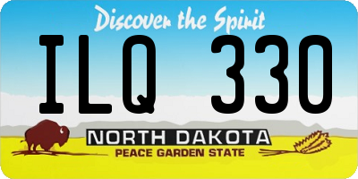 ND license plate ILQ330