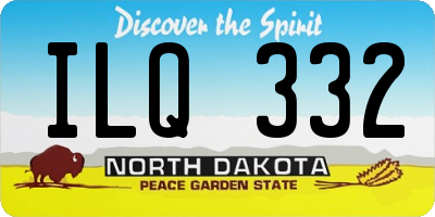 ND license plate ILQ332