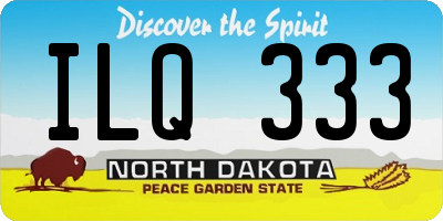 ND license plate ILQ333