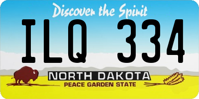 ND license plate ILQ334