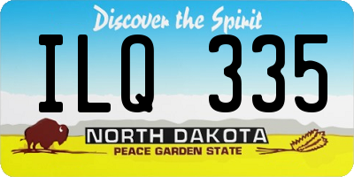 ND license plate ILQ335