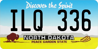ND license plate ILQ336