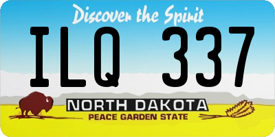 ND license plate ILQ337