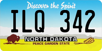 ND license plate ILQ342