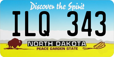 ND license plate ILQ343