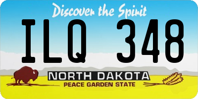ND license plate ILQ348