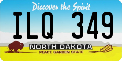 ND license plate ILQ349