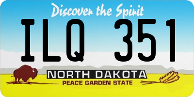 ND license plate ILQ351