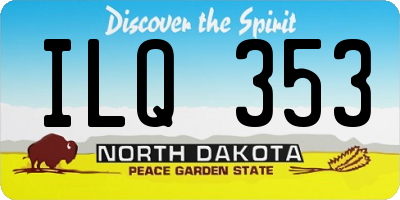 ND license plate ILQ353