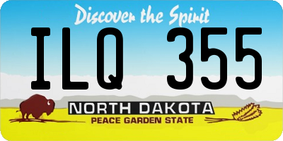 ND license plate ILQ355