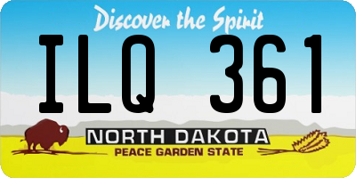 ND license plate ILQ361