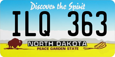 ND license plate ILQ363