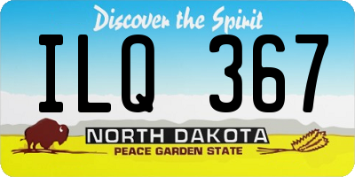 ND license plate ILQ367